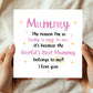 Birthday Card For Mummy BEST MUMMY Card From Daughter Son