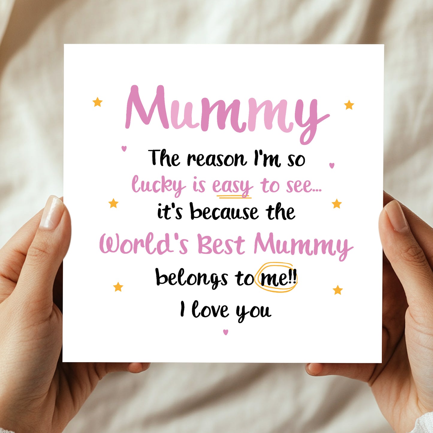 Birthday Card For Mummy BEST MUMMY Card From Daughter Son