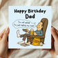 Cards For Dad For Birthday Funny Joke Dad Card With Envelope