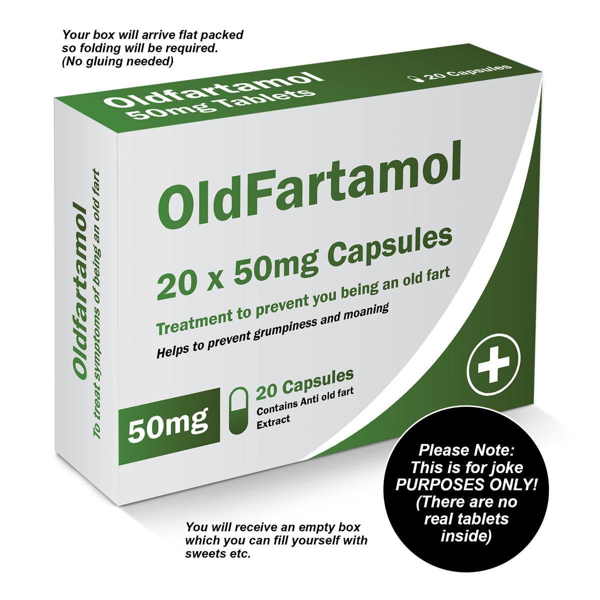 OldFartamol Pill Box Funny Gift For Girlfriend Boyfriend Mum Dad