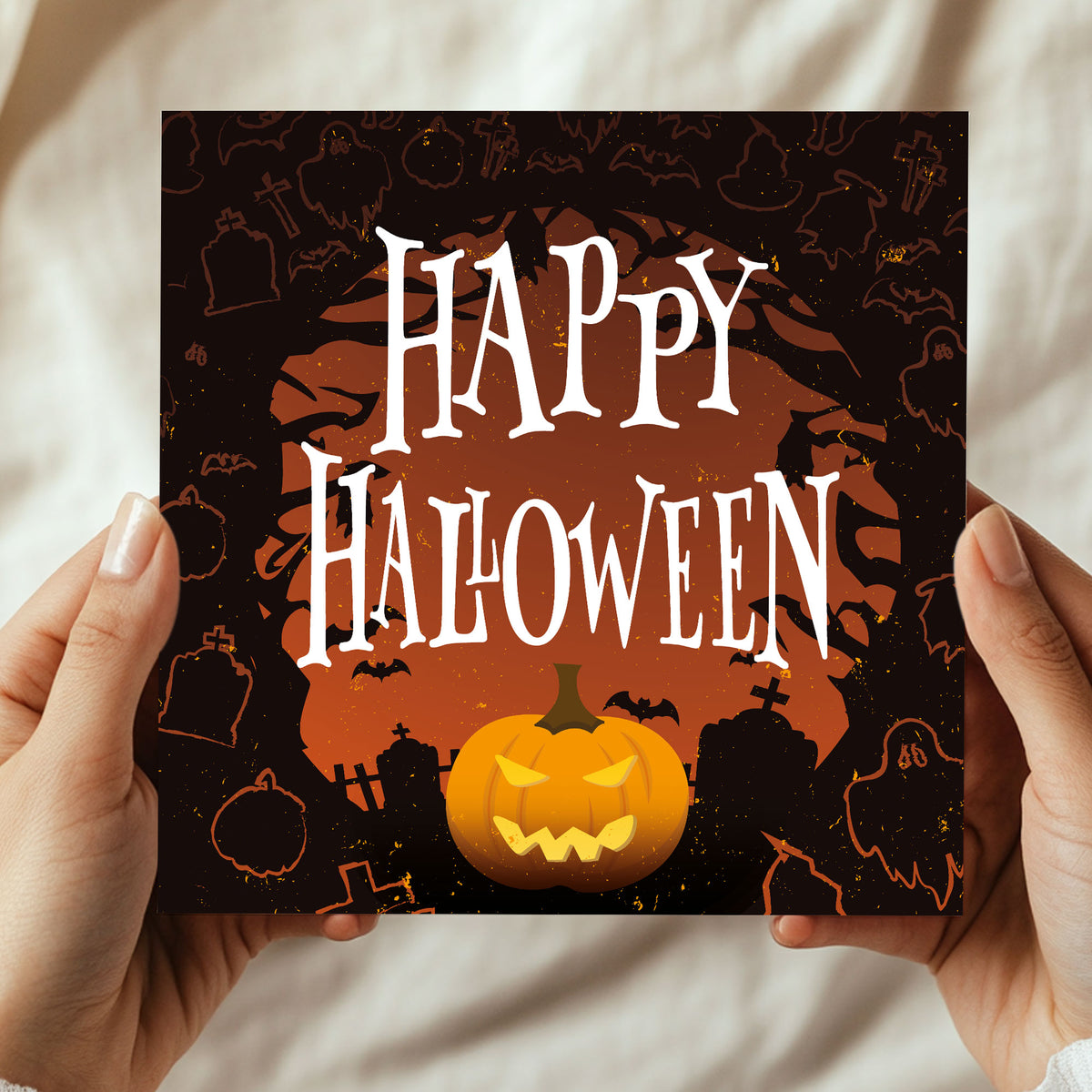 Scary HAPPY HALLOWEEN Card For Halloween Card For Daughter Son
