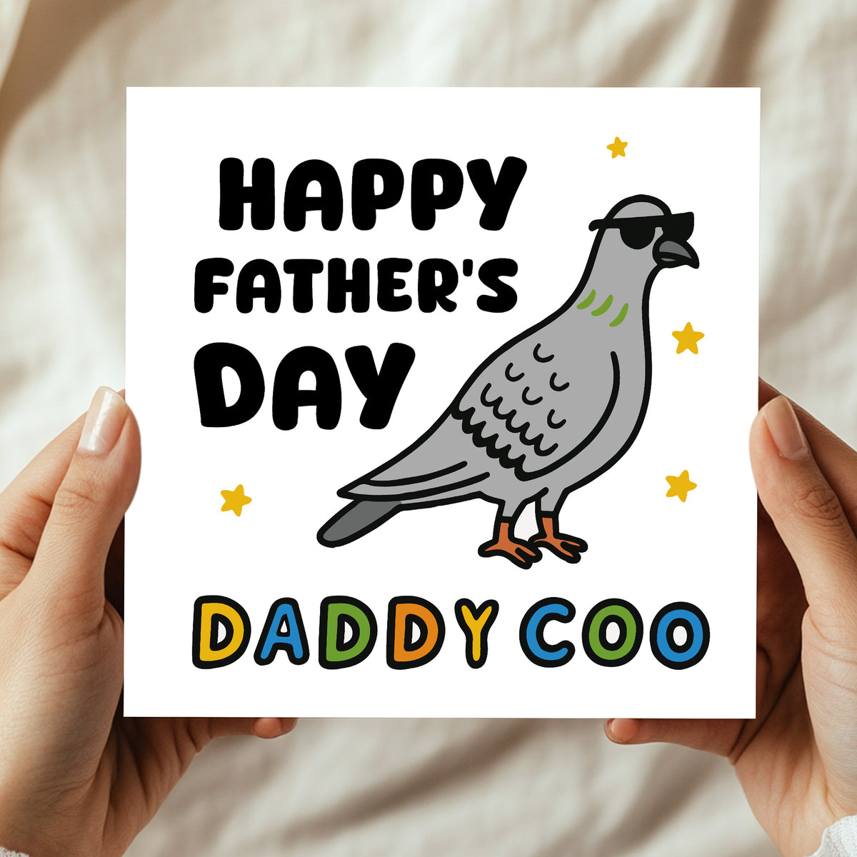 Funny Card For Dad For Fathers Day DADDY COO Card With Envelope