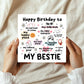 My Bestie Birthday Card Friendship Card For Friends Funny