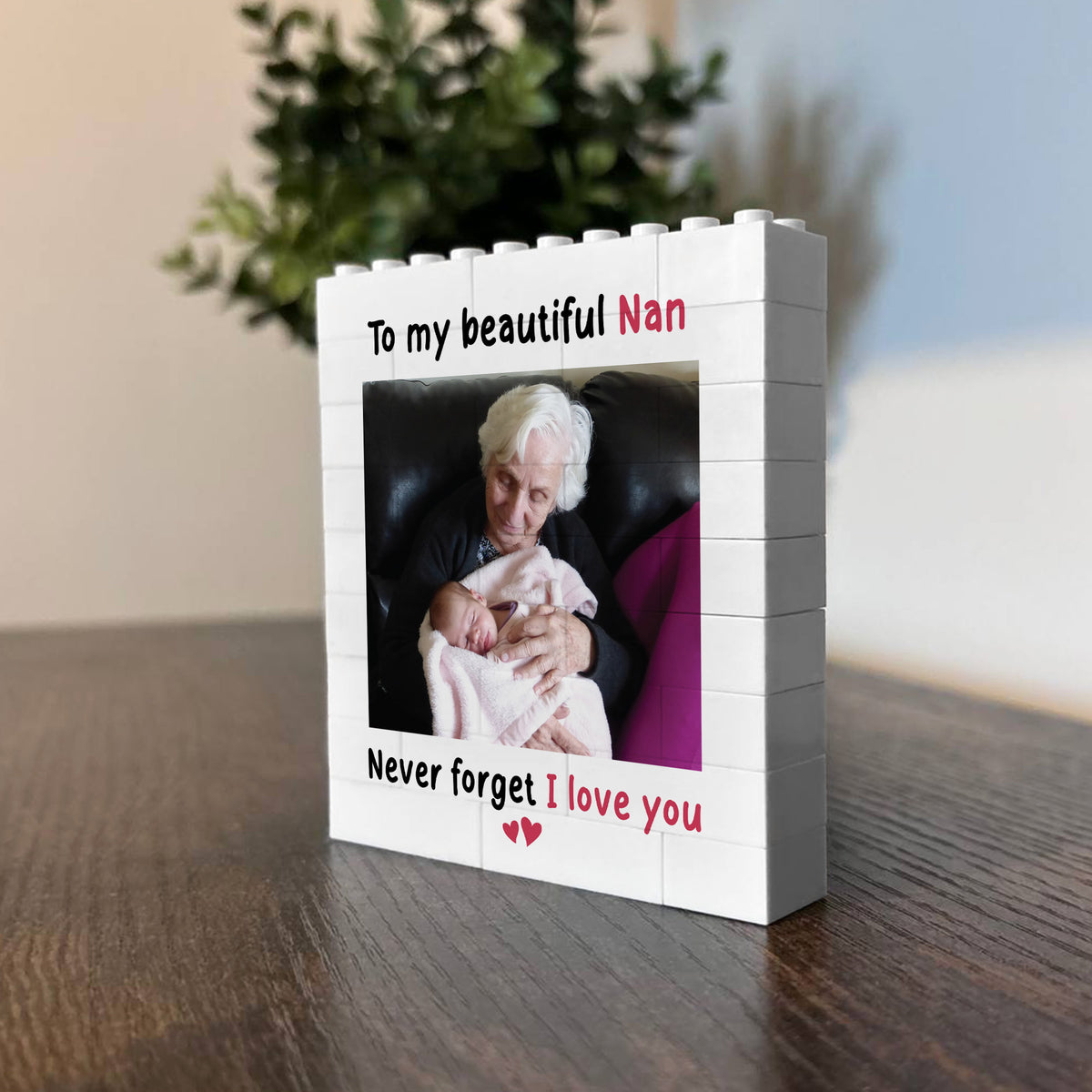 Gift For Nan For Mothers Day Birthday Personalised Photo Block