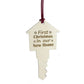 First Christmas In Our New Home Bauble Engraved House Key
