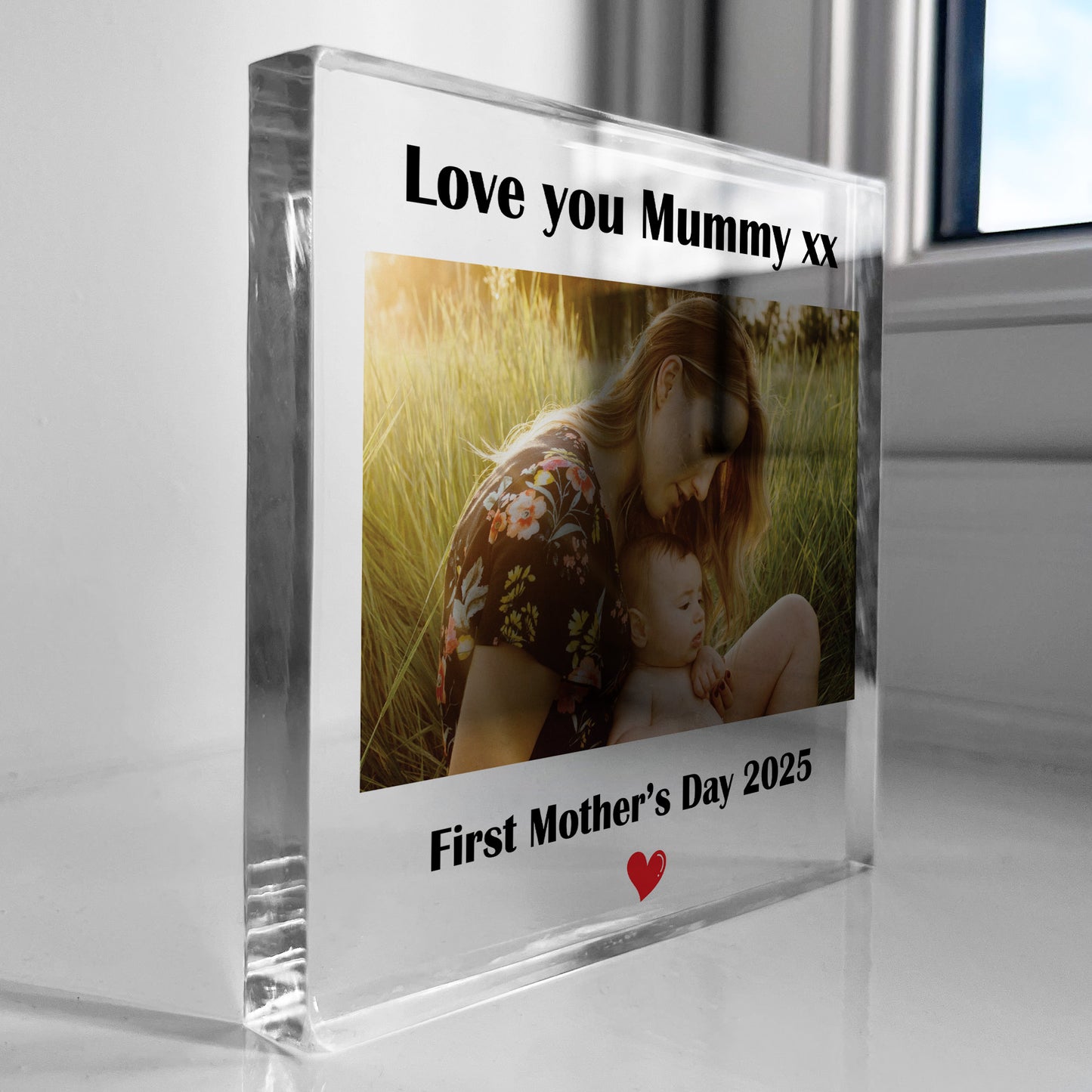 1st Mothers Day Gift Personalised Photo Plaque First Mothers Day