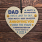 Dad Wooden Heart Plaque Gifts for Dad Funny Fathers Day Dad Gift