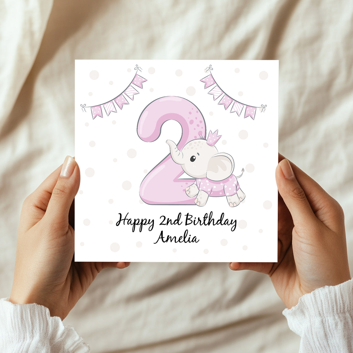 Personalised 2nd Birthday Card For Girl Daughter 2nd Birthday