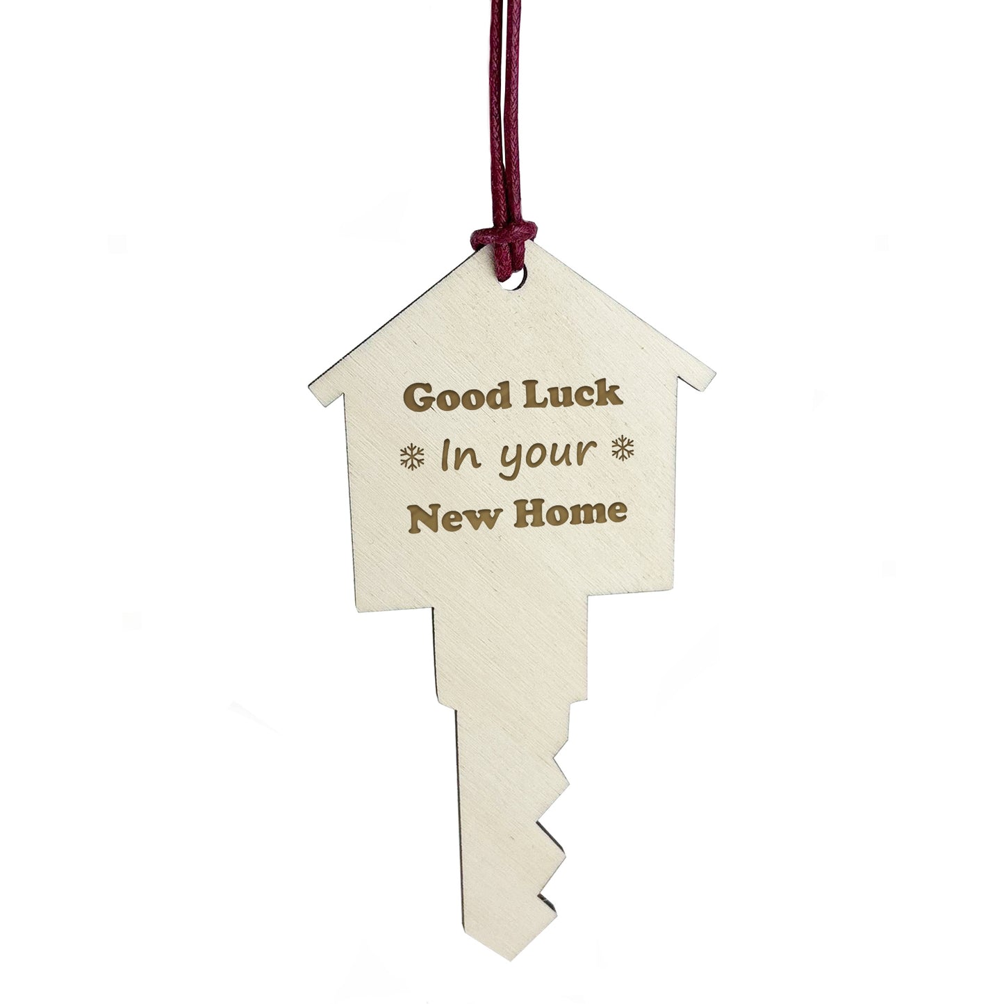 New Home Good Luck Gifts For Couples Friends Fmaily Wood Bauble