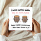 Funny Wood Anniversary Card For Husband Wife 5th Anniversary Car