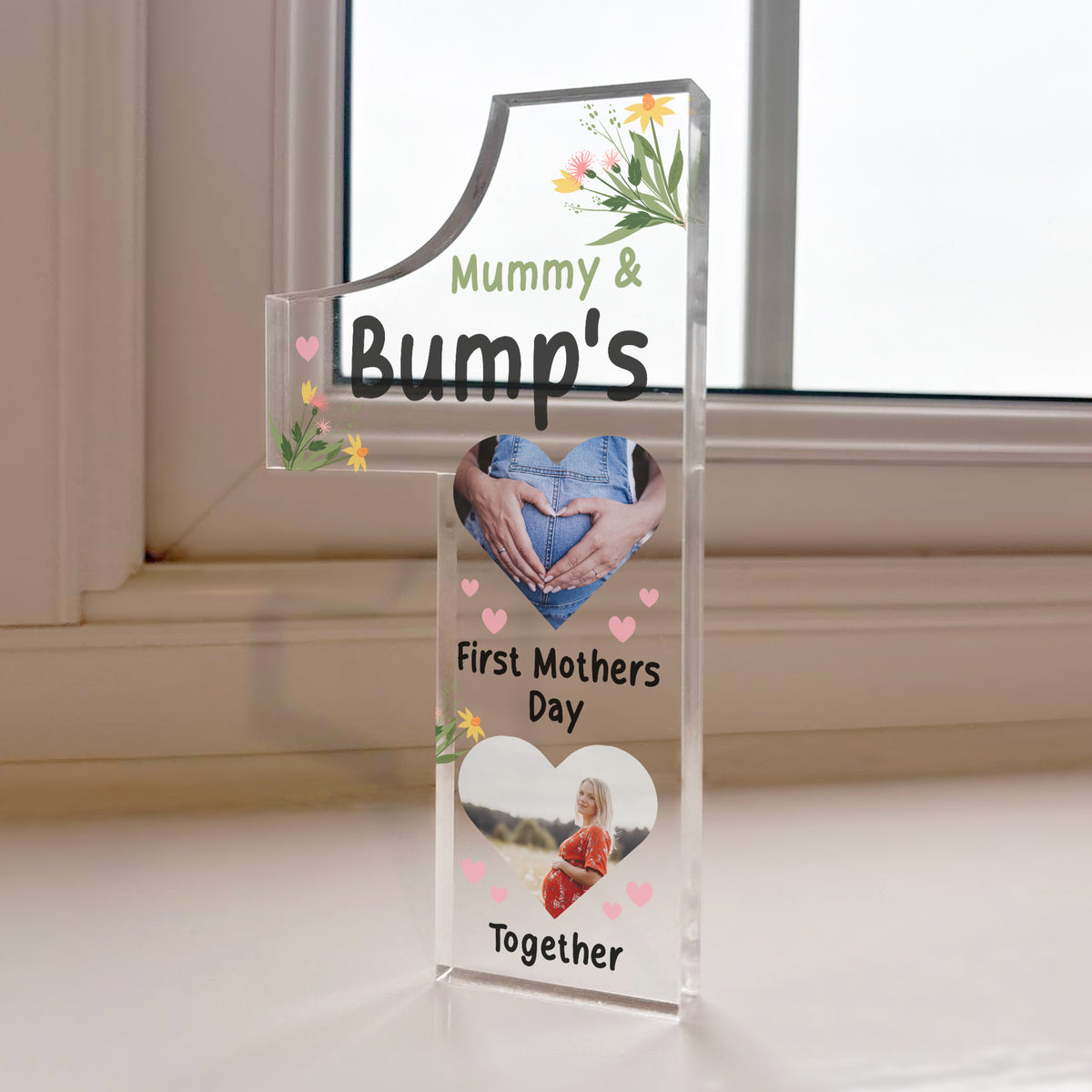 Mum Gift From Bump For Mothers Day Personalised Mum Photo Plaque