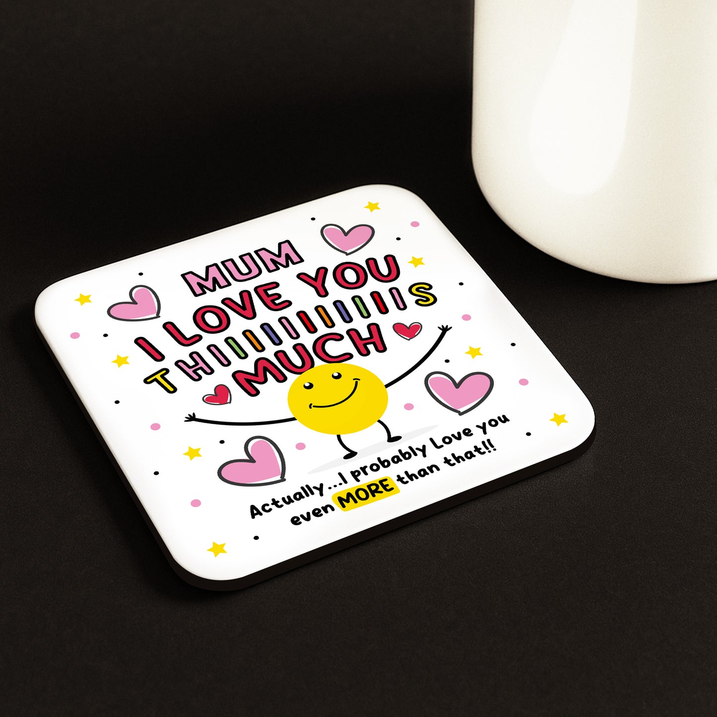 Mum Coaster I Love You This Much Mum Gift For Birthday Christmas