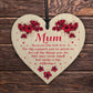 Thank You Mum Cute Love Mothers Day Plaque Floral Gift For Mummy