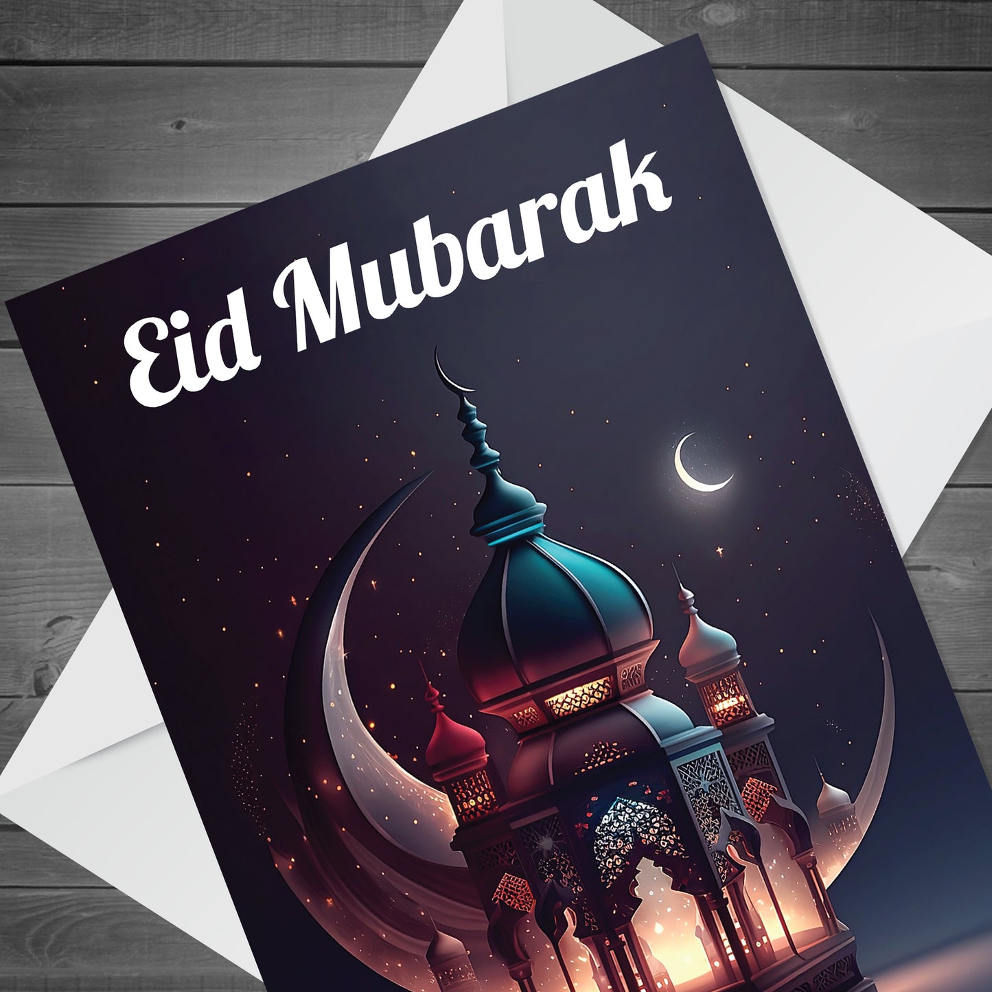 Eid Mubarak Ramadan Greetings Card For Friends Family