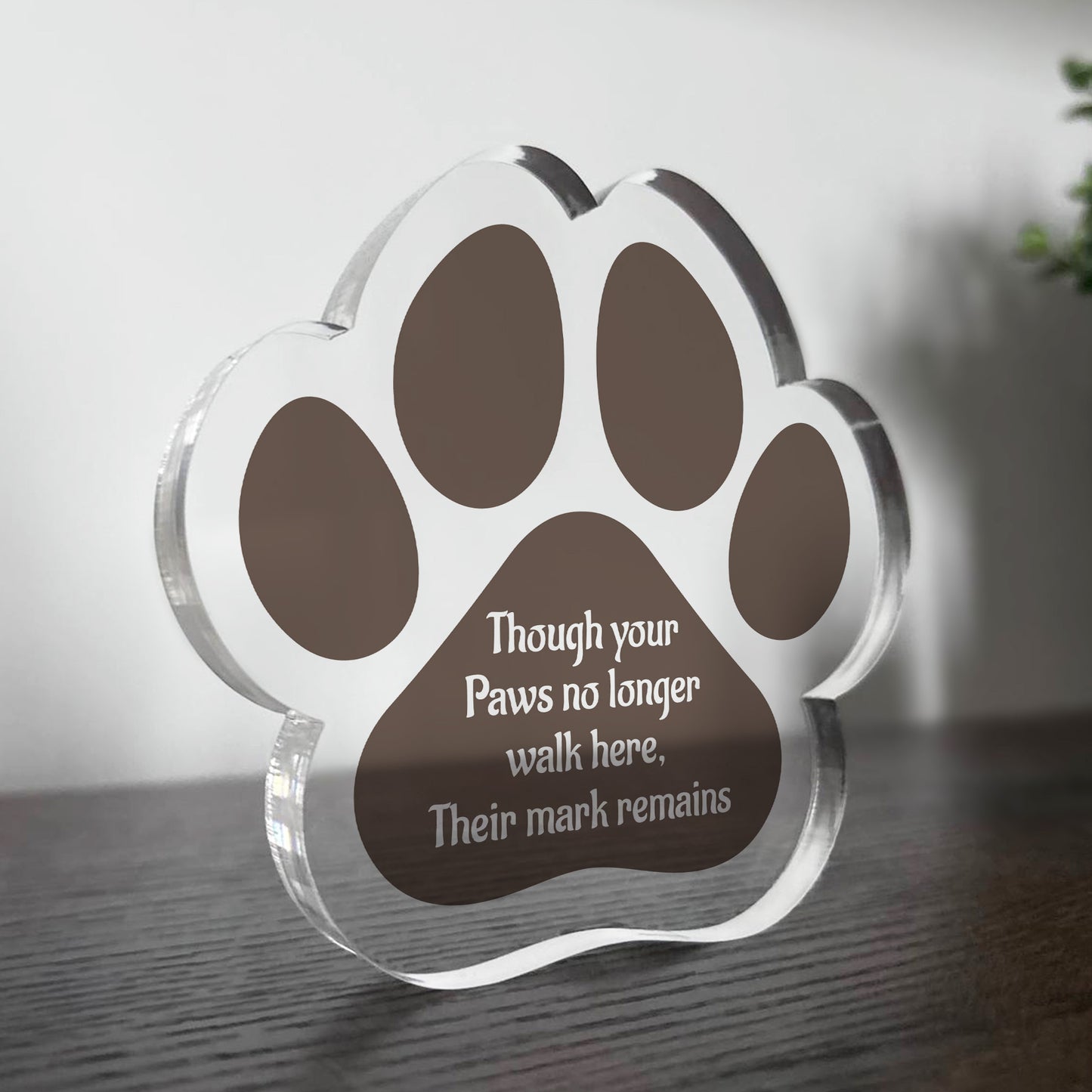 Special Dog Memorial Gift Paw Print Plaque In Memory Of Dog Cat