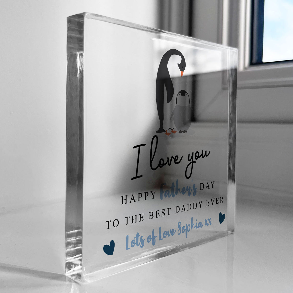 Personalised Gift For Daddy For Fathers Day Birthday Penguin