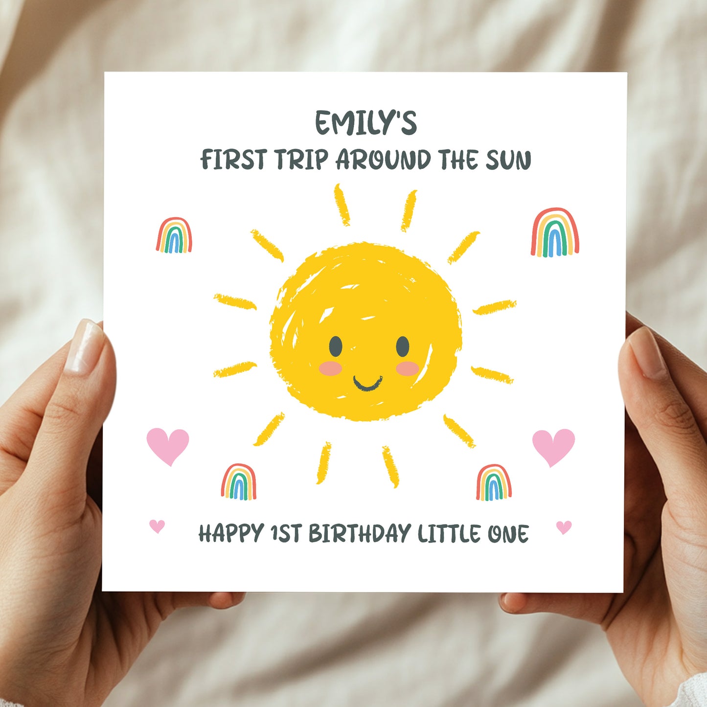 Personalised 1st Birthday Card For Daughter First Trip Card