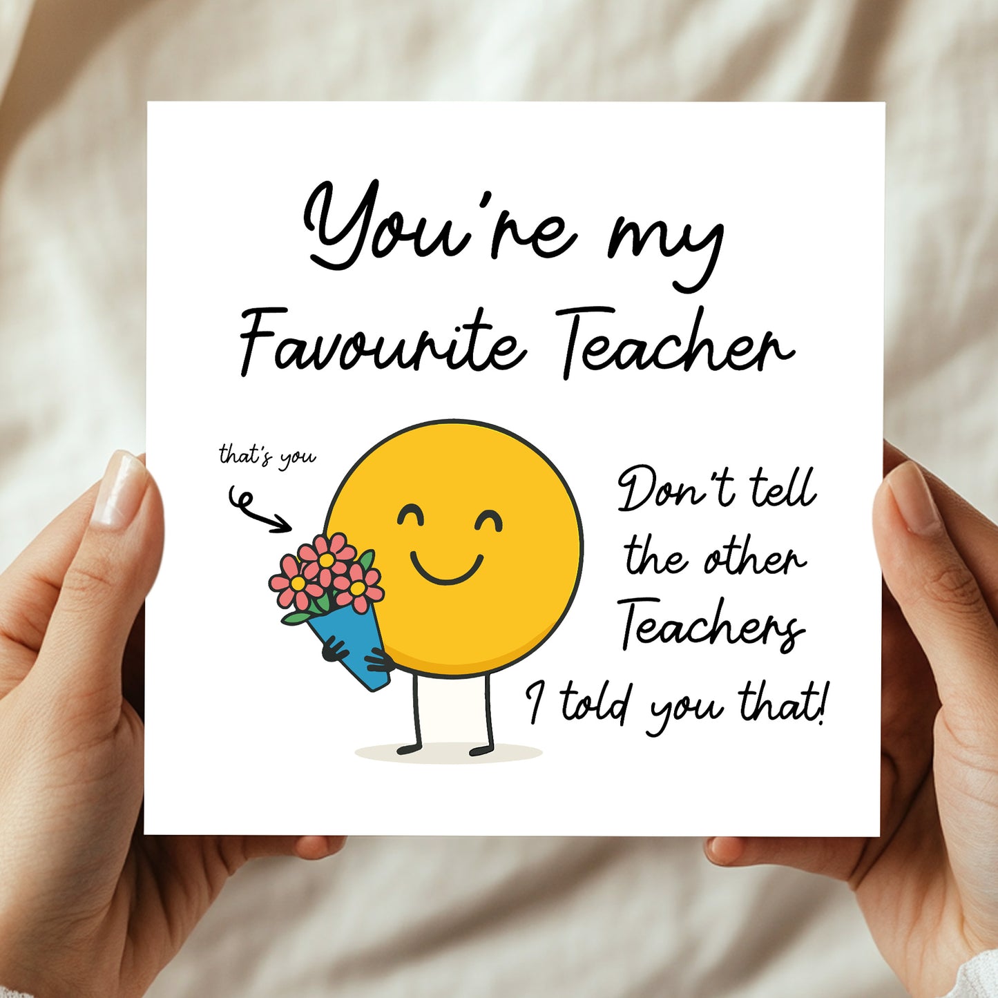 Best Teacher Card From Children End of Term Thank You Card