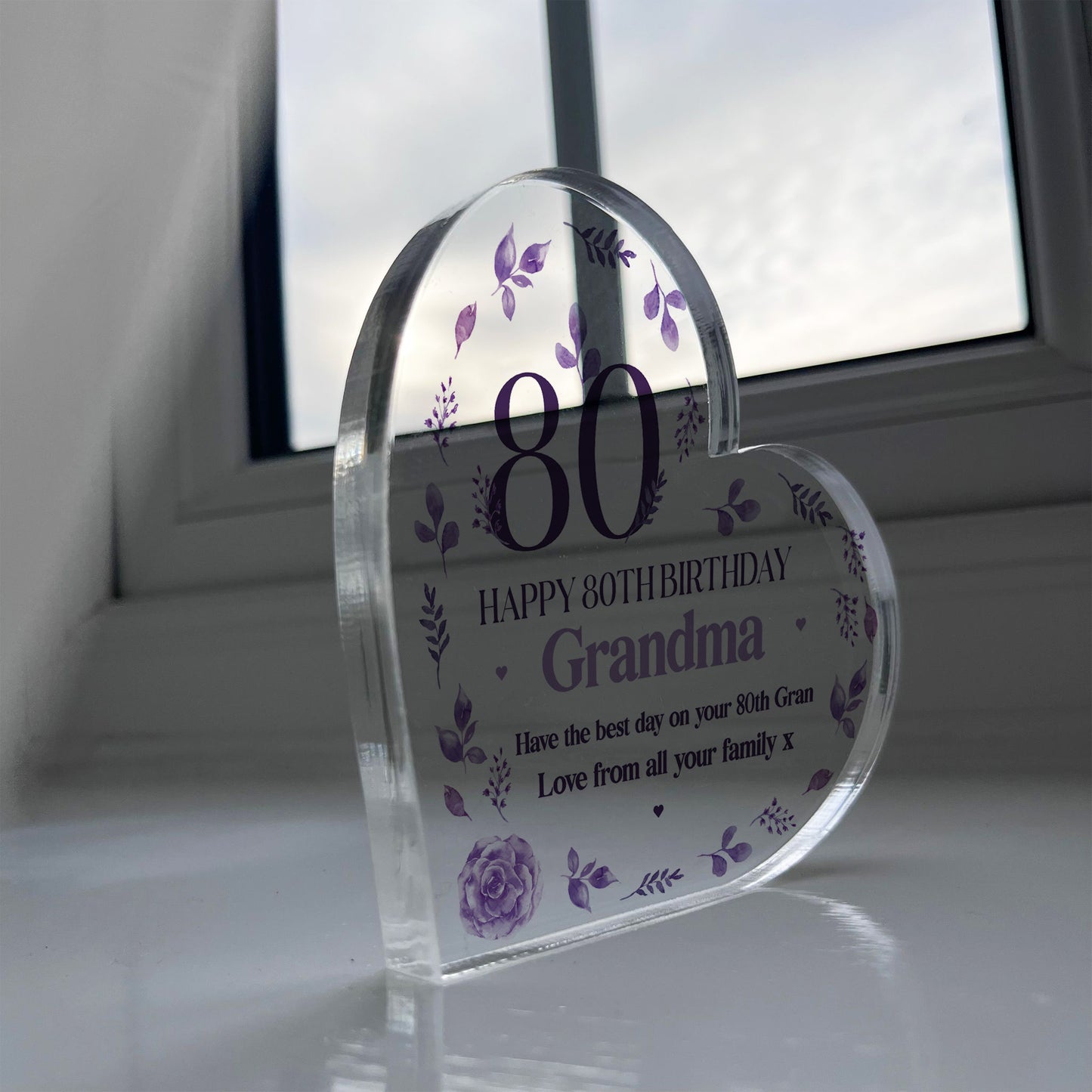 Personalised Happy 80th Birthday Gift For Mum Nan Nanny Grandma