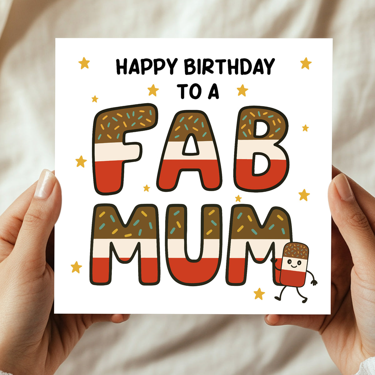 Happy Birthday Card For Mum FAB MUM CARD From Daughter Son