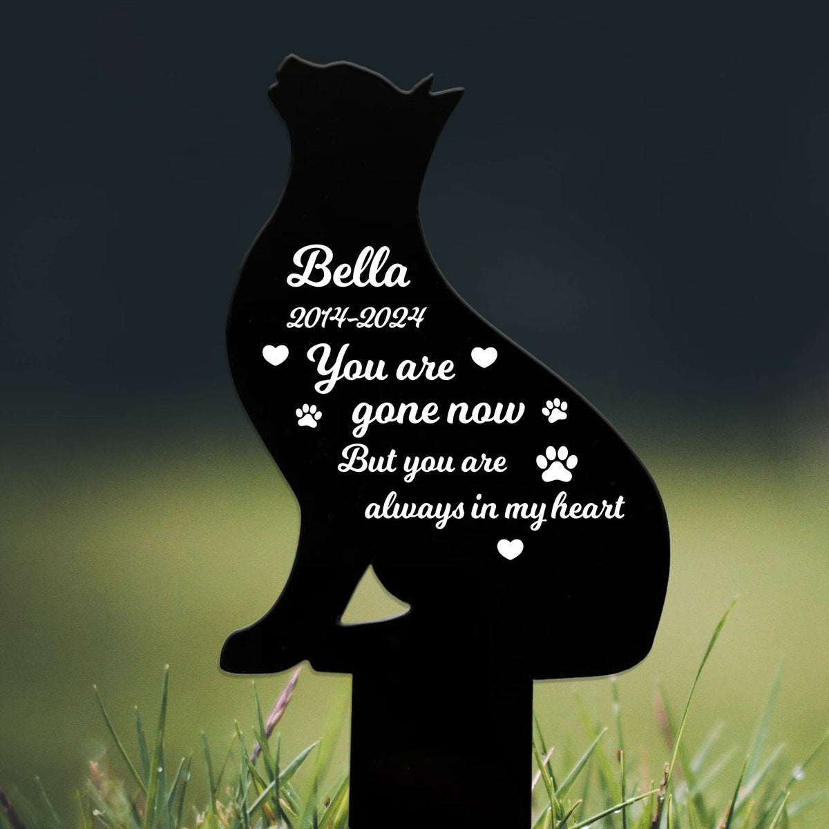 Custom Cat Memorial Stake Cat Memorial Plaque with Stake