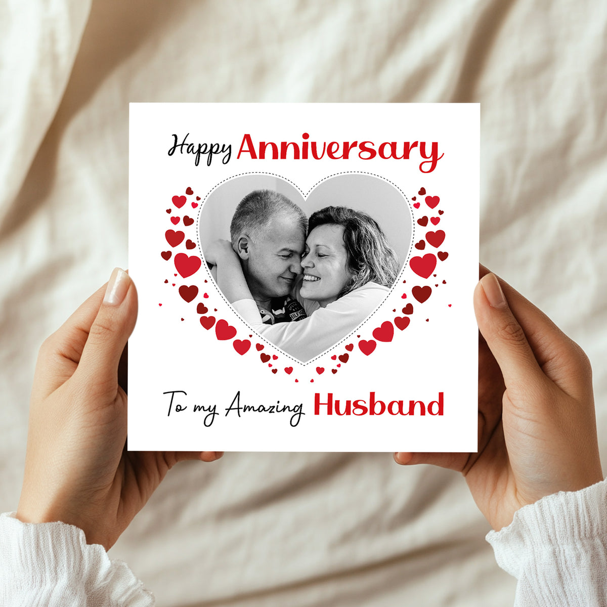 Personalised Anniversary Card For Husband 145mm x 145mm