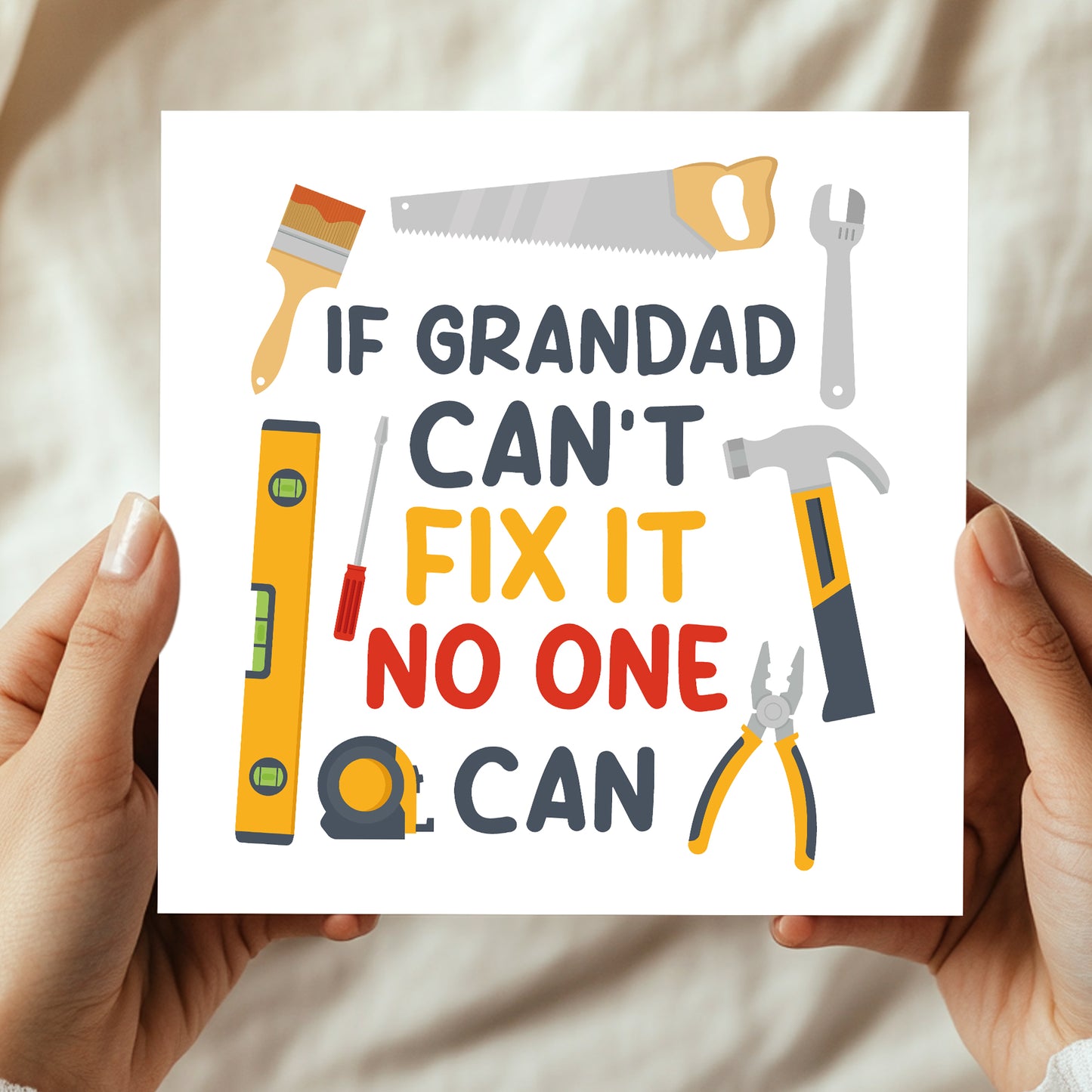 Funny Birthday Card For Grandad Cant Fix It No One Can Card