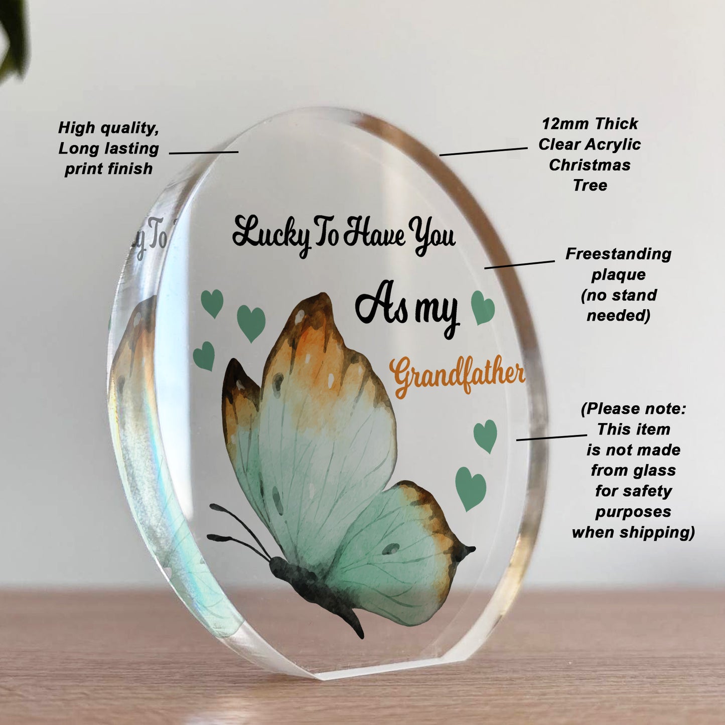 Grandfather Acrylic Plaque Gifts Grandad Gifts For Birthday