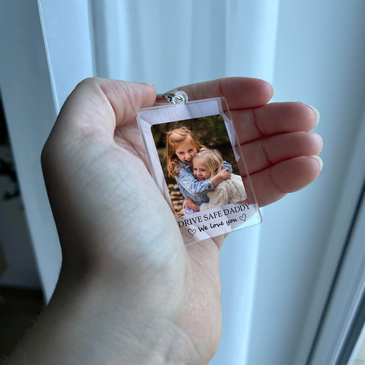 Personalised Daddy Keyring Drive Safe Daddy Gift For Birthday