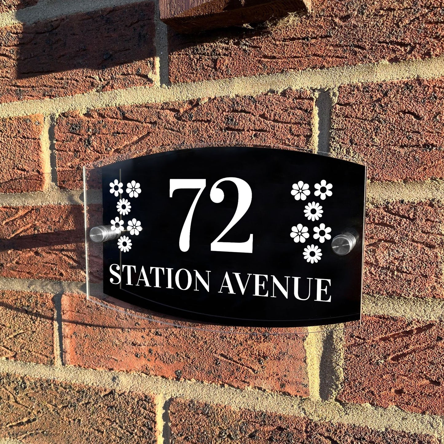 Personalised Acrylic House Sign Custom Door Number And Road Name