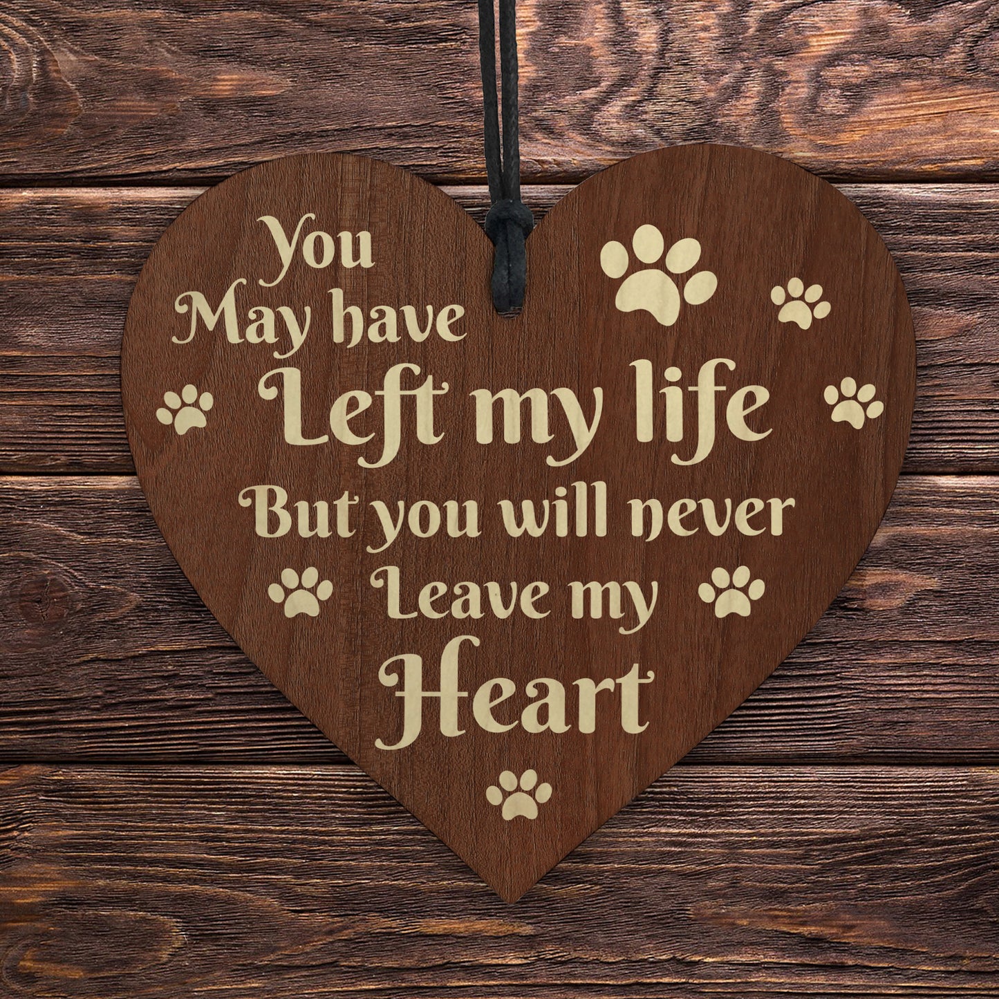 Special Memorial Gift For Dog Puppy Cat Wood Heart Decoration