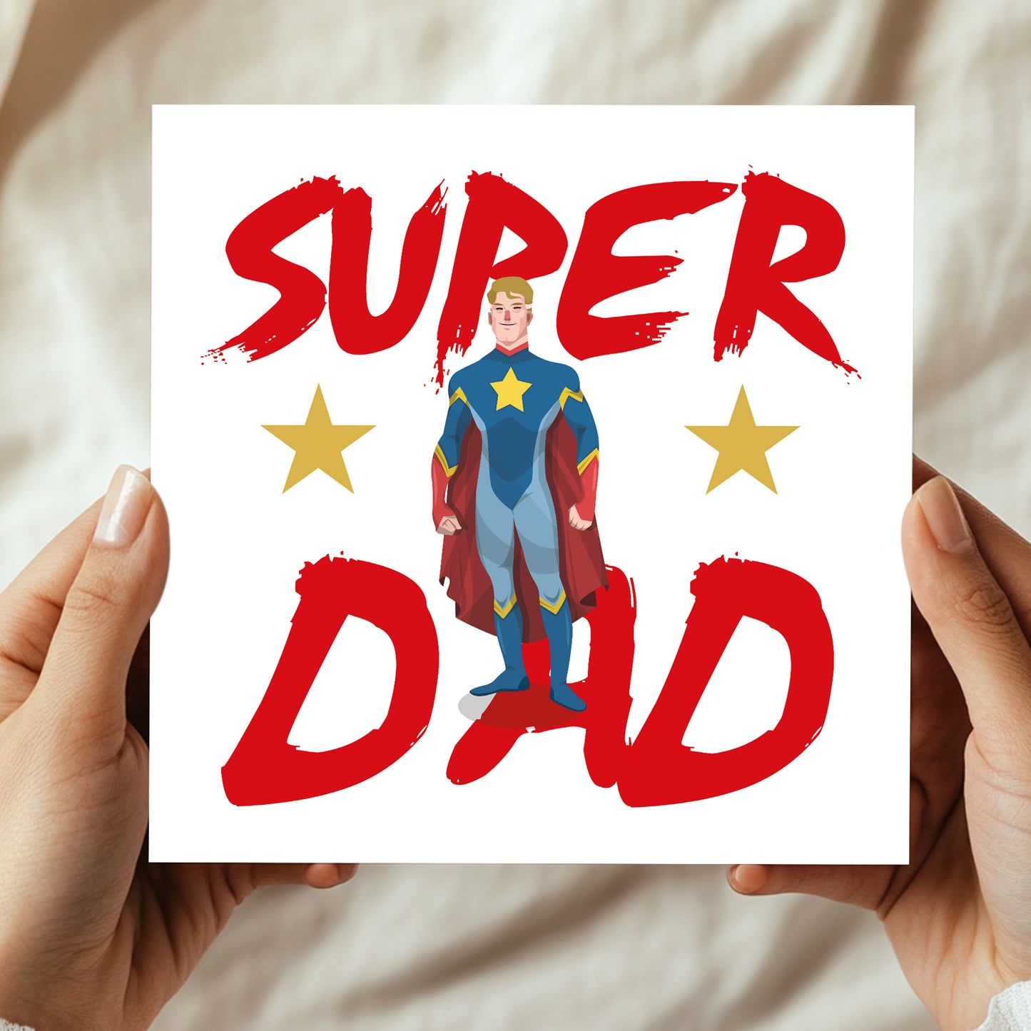 Super Dad Card For Fathers Day Birthday Superhero Card For Dad