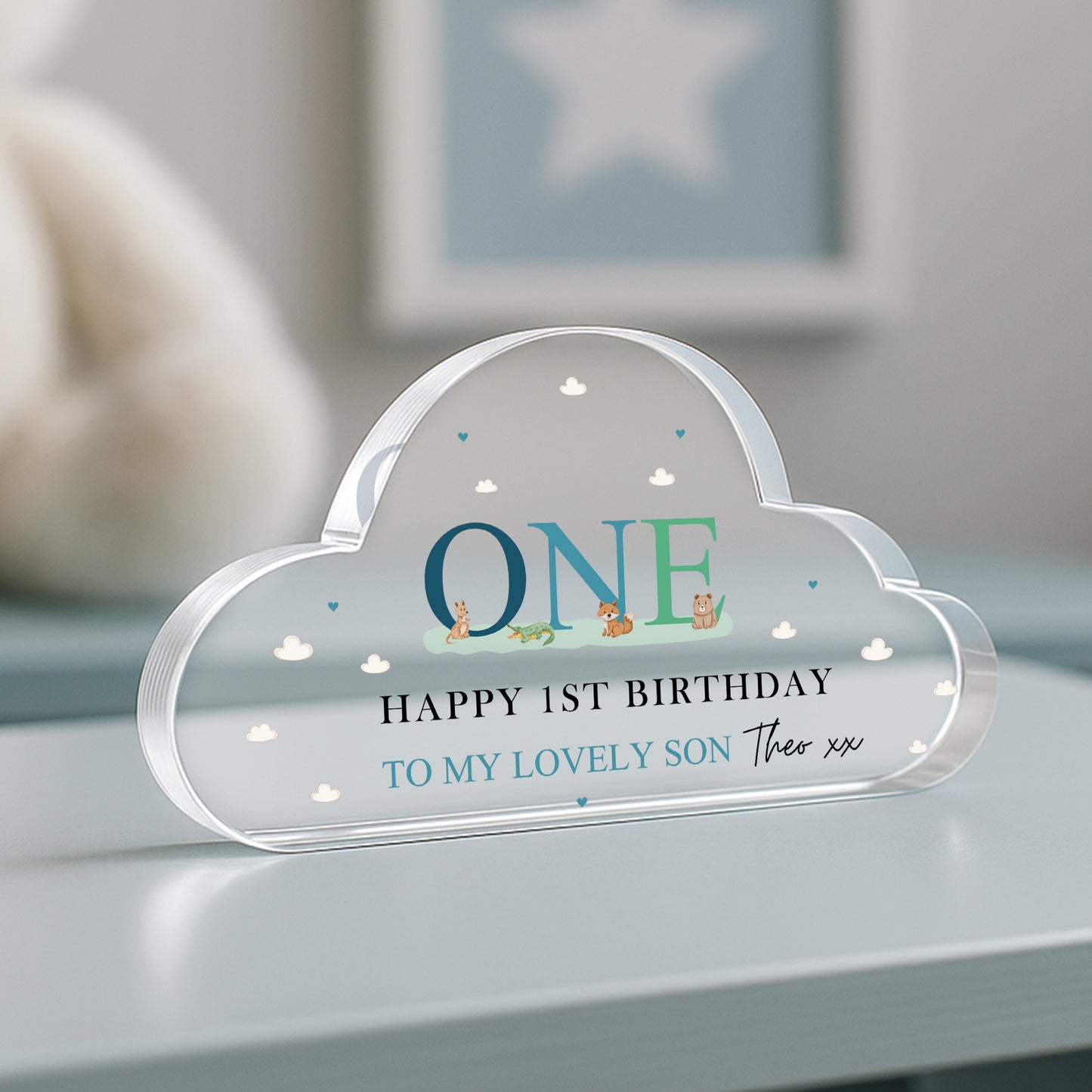 Happy 1st Birthday Gift For Son Personalised Nursery Decor