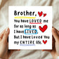 Birthday Card For Brother With Kraft Envelope Thank You Card