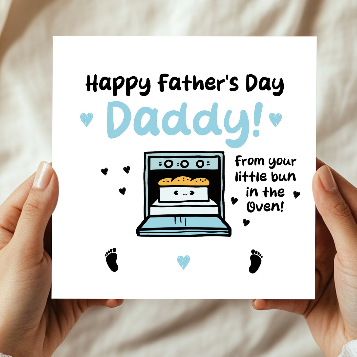 Happy 1st Fathers Day Card From Baby Bump The Bun In The Oven