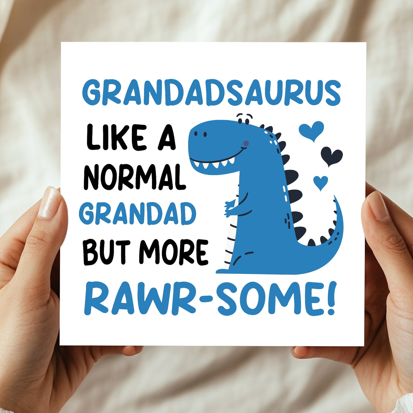 Birthday Card For Grandad Kraft Envelope Rawrsome Grandad Card