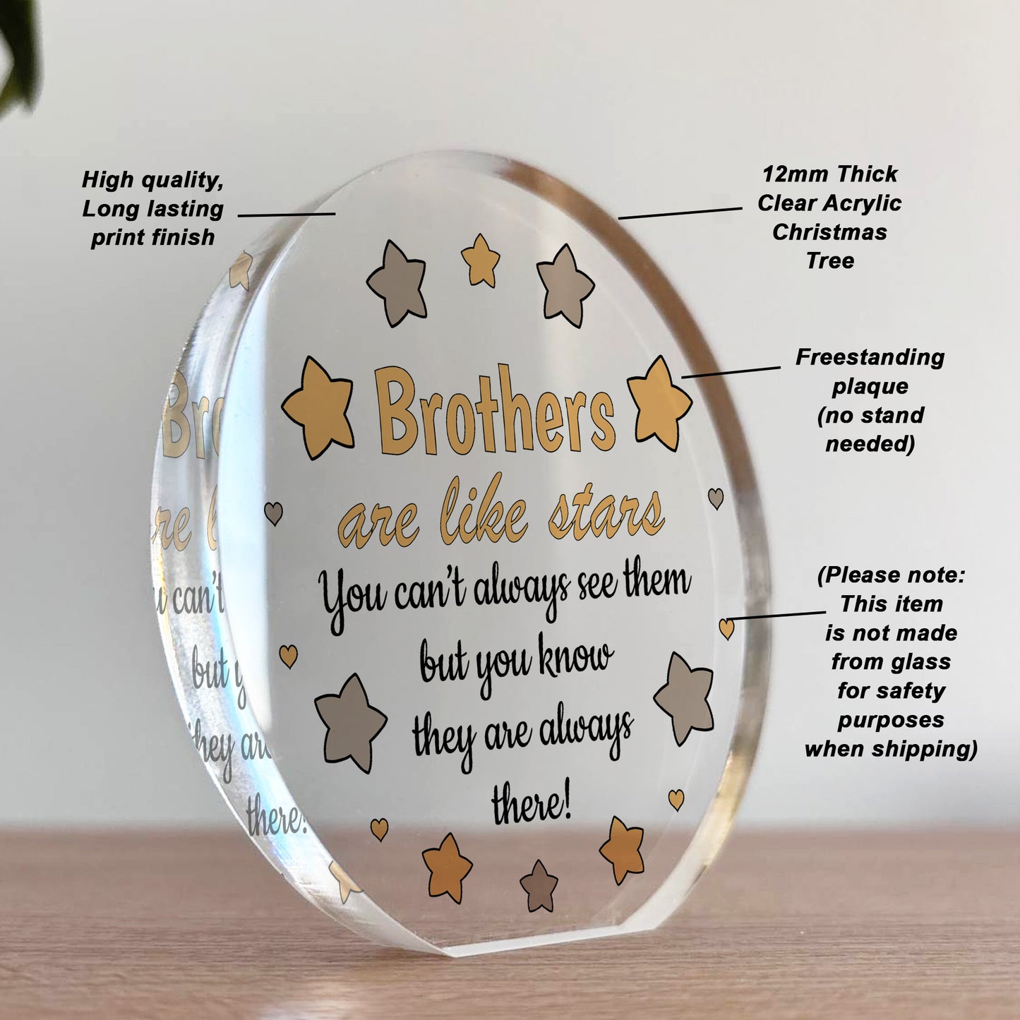 BROTHER GIFTS For Birthday Christmas Acrylic Plaque