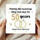 50th Wedding Anniversary Card For Husband Wife Couple