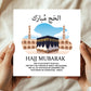Hajj Card Umrah Mubarak Blessings Dua Kaaba Muslim Islamic Cards