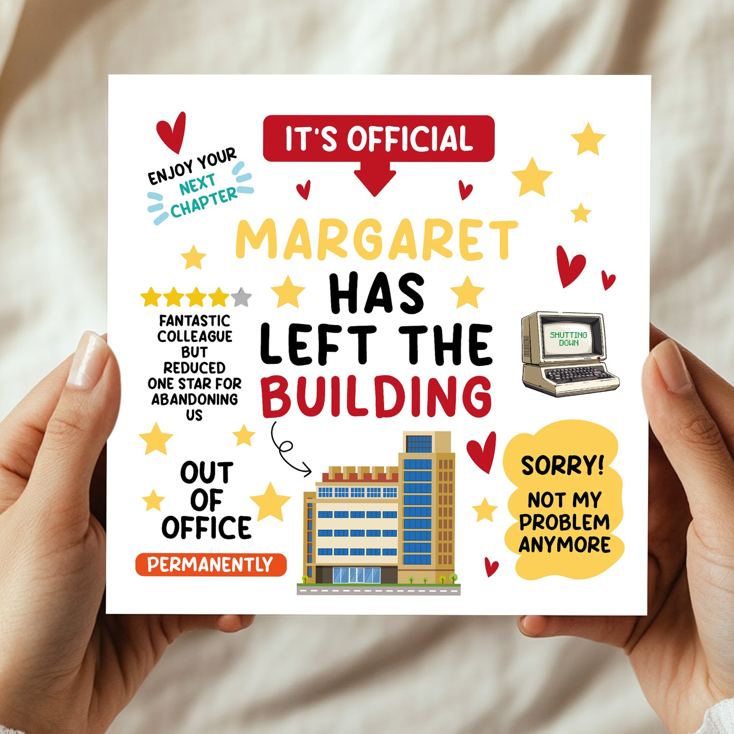 Funny New Job Card For Colleague Co Worker Personalised Card