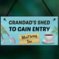 Funny Grandads Shed Sign Hanging Wall Door Plaque Shed Signs