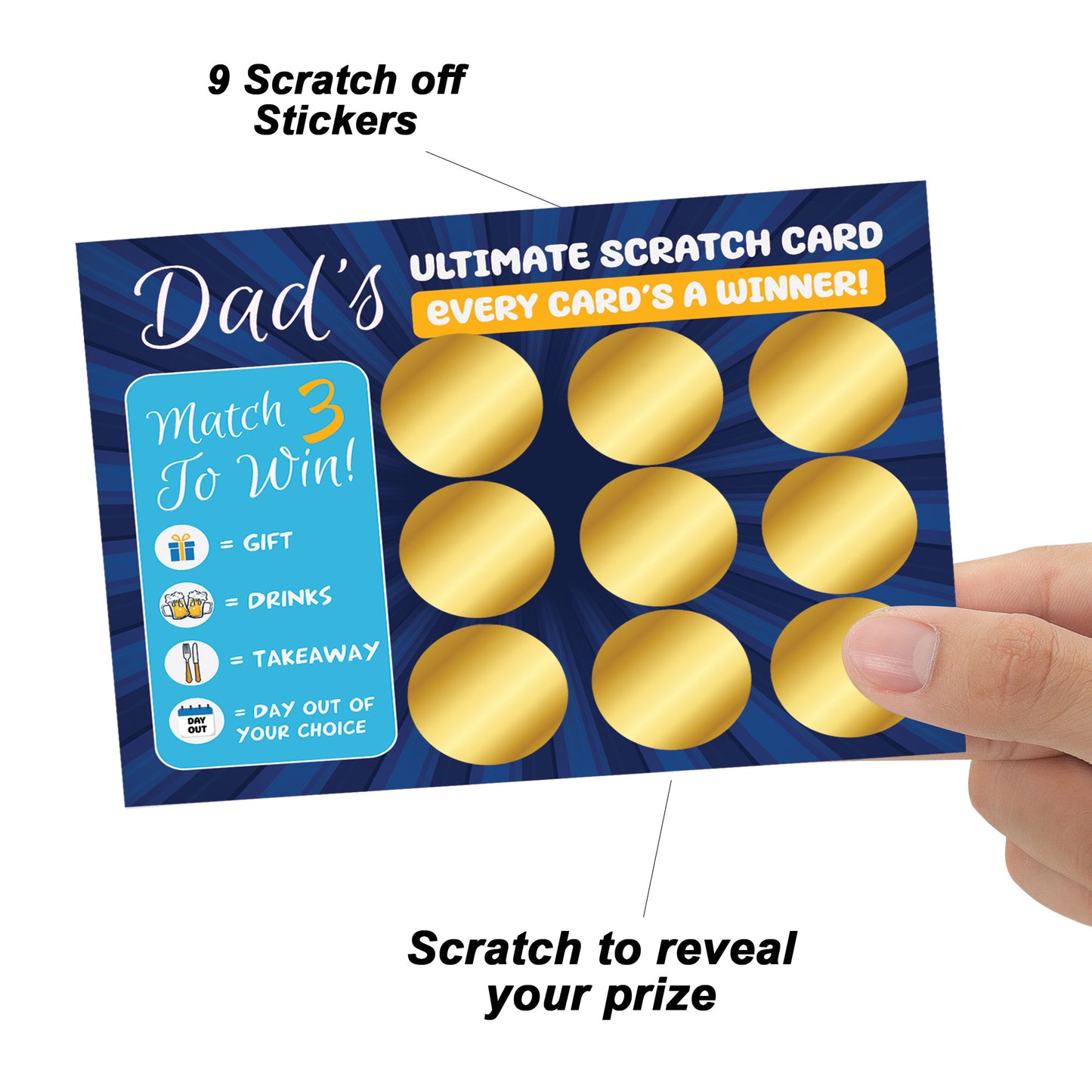 Novelty Scratch Card Gifts for Dad Birthday Fathers Day