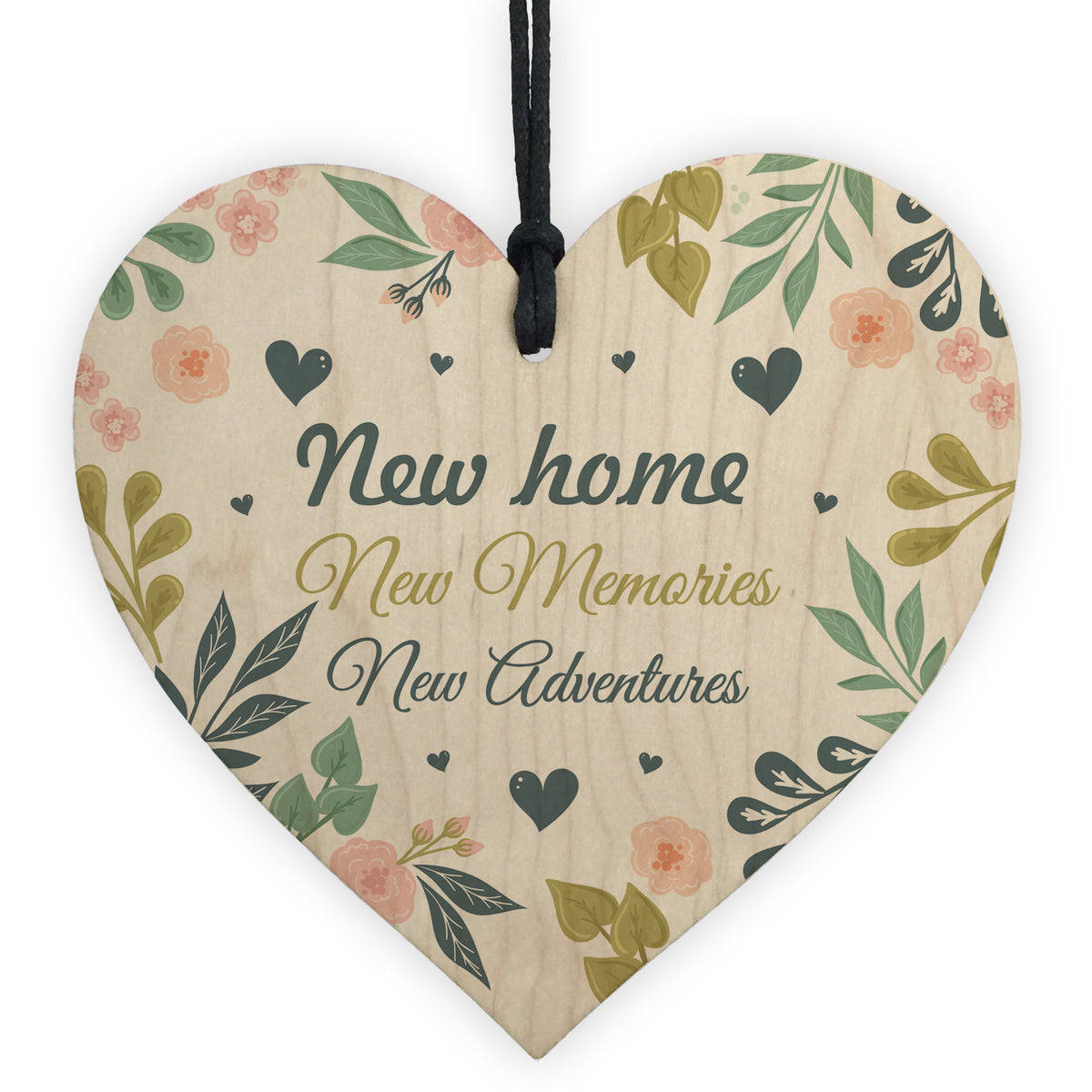new home card and heart congratulations keepsake, house warming