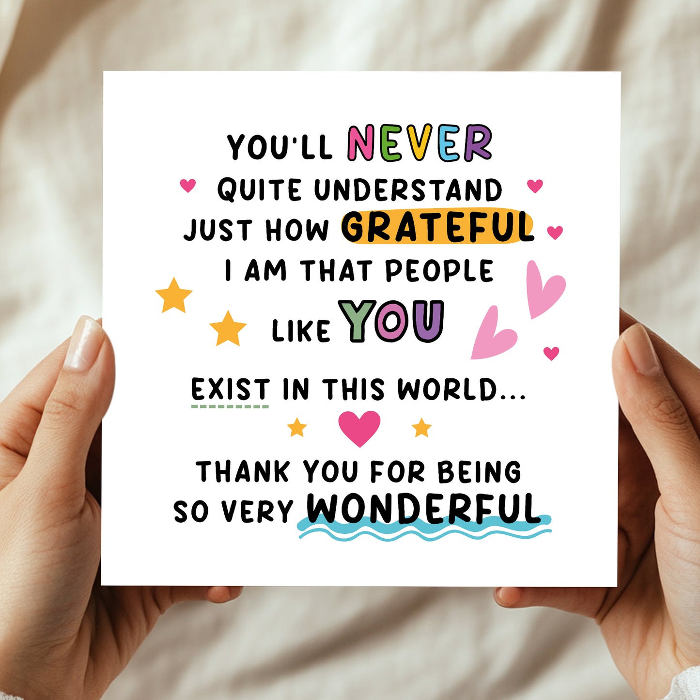 Thank You Card For Teacher Volunteer Colleague Best Friend