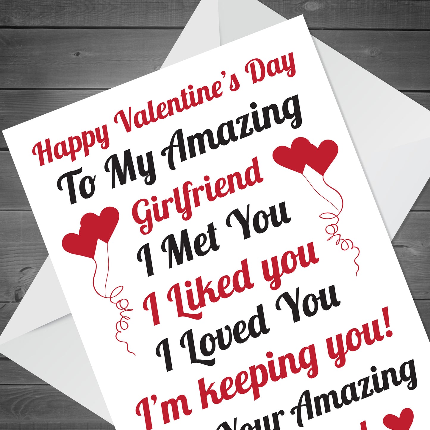 Girlfriend Valentines Day Card From Boyfriend Greetings Card