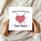 2nd Anniversary Card For Husband Wife Cotton Anniversary Card