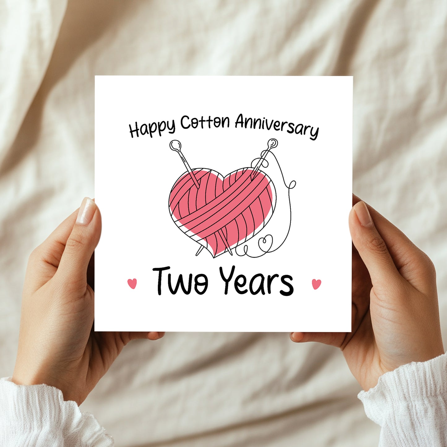 2nd Anniversary Card For Husband Wife Cotton Anniversary Card