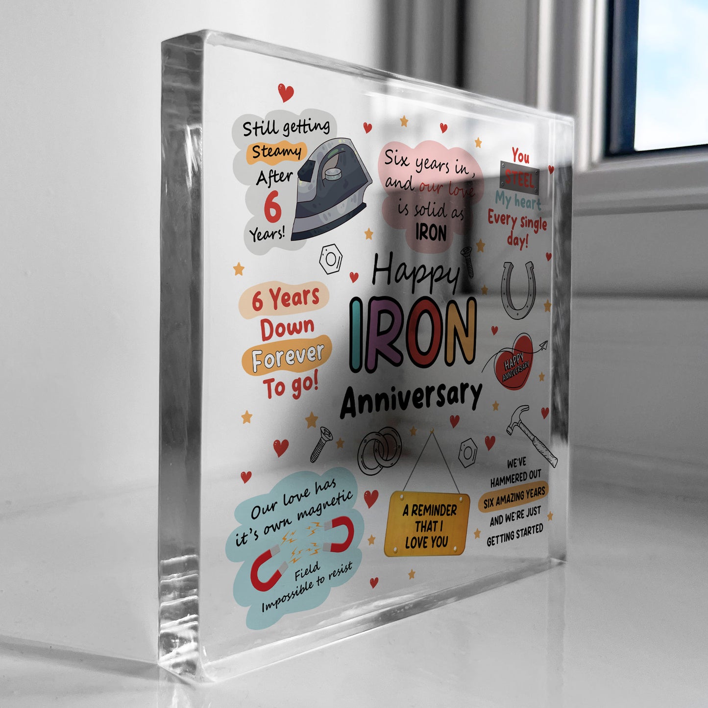 6th Anniversary Gift For Iron Anniversary Gifts For Husband Wife