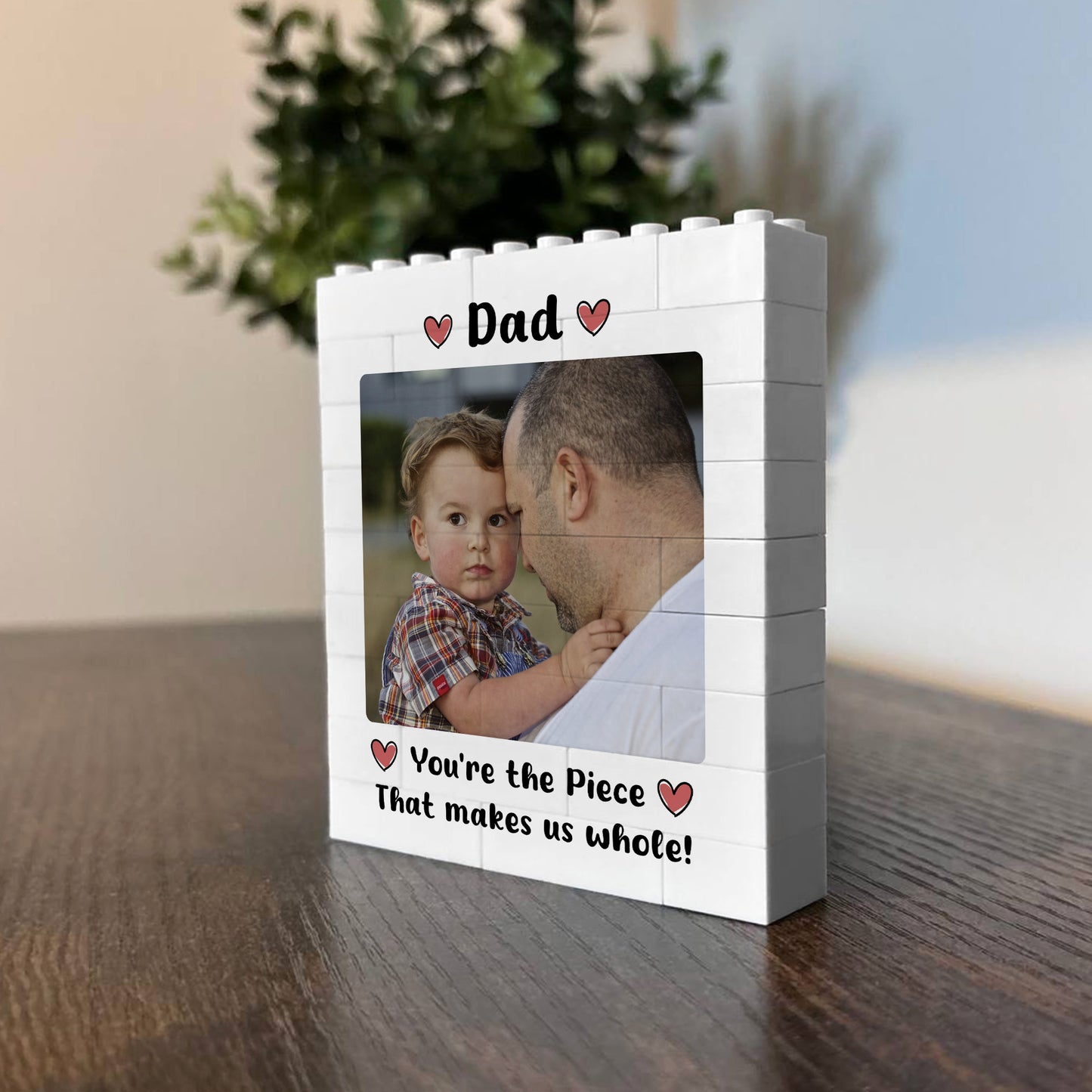 Personalised Brick Photo Block Gift for Dad For Fathers Day