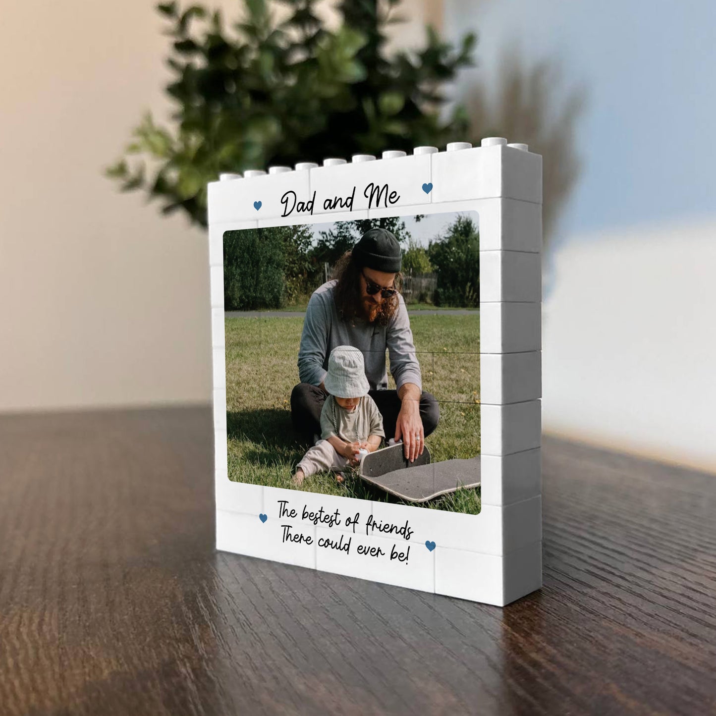 Personalised Fathers Day Photo Block Thank You Gift for Dad